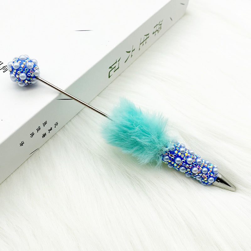 Wholesale wholesale beadable pens DIY pearl full diamond ball pen